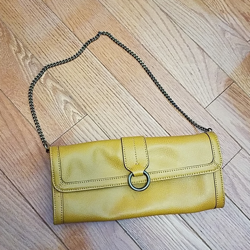 NWOT banana republic purse / clutch, yellow